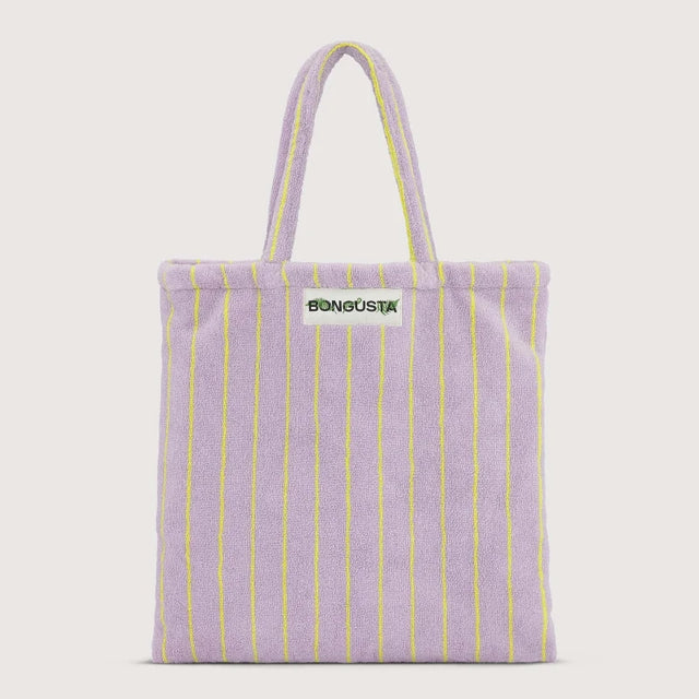 Bunte gestreifte Tote Bag NARAM aus Baumwoll-Frotte