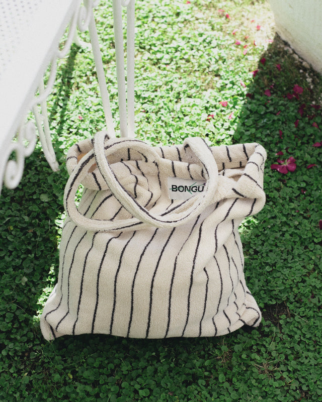 Bunte gestreifte Tote Bag NARAM aus Baumwoll-Frotte