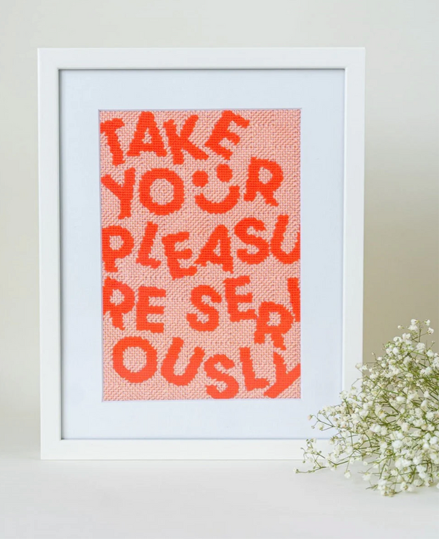 Cooles Stickbild-Set | „TAKE YOUR PLEASURE SERIOUSLY“ (Charles Eames)