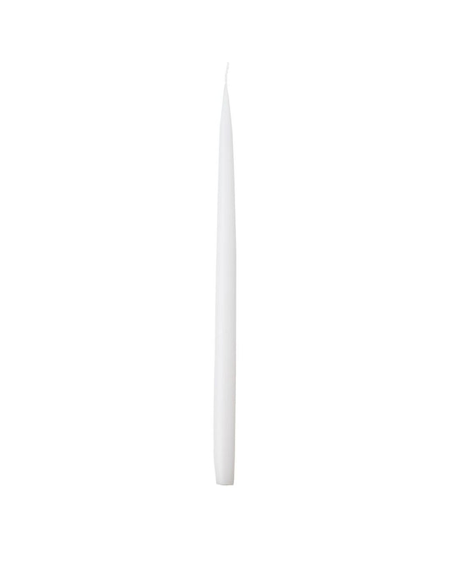 Konische Stabkerze in Reinweiß, 20 Zentimeter hoch