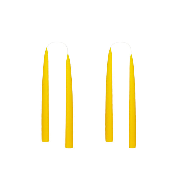 Konische Stabkerze in Lemon Yellow, 20 Zentimeter hoch