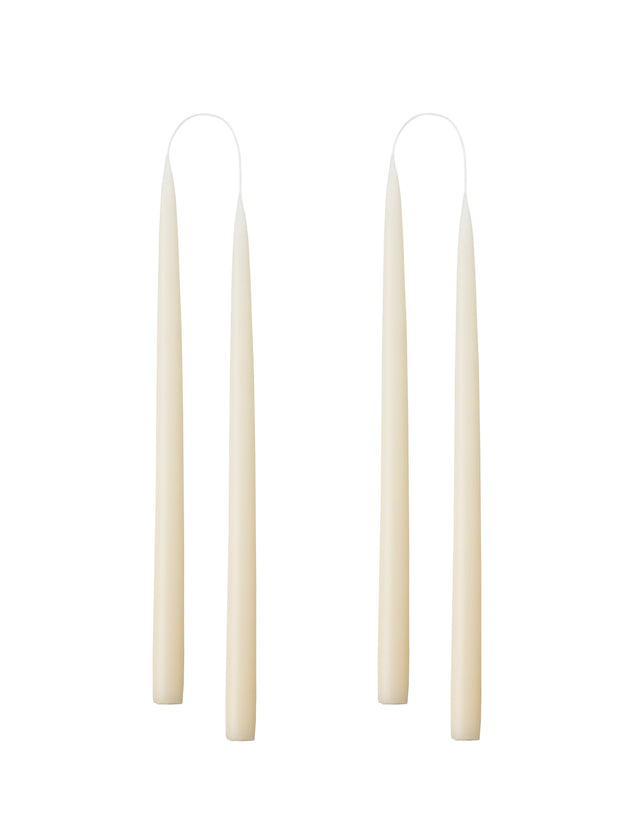 Konische Stabkerze in Offwhite, 35 Zentimeter hoch