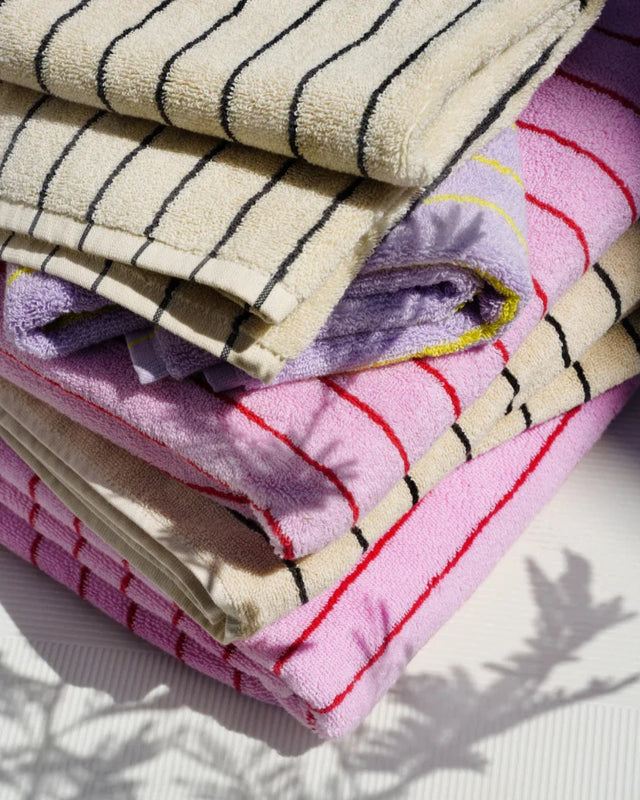 Frottee-Handtuch NARAM | BABY PINK & SKI PATROL RED