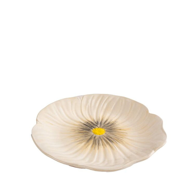 Kleiner Teller POPPY aus Steingut | Beige