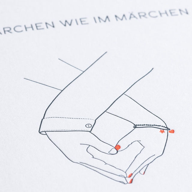 Letterpress-Klappkarte zur Hochzeit | PÄRCHEN WIE IM MÄRCHEN