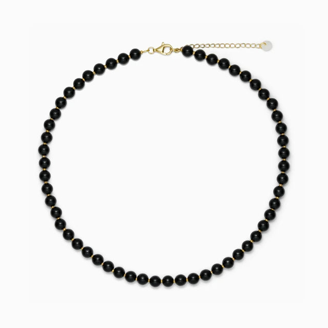 Edelstein-Halskette HAILEY aus Black Onyx | GROUNDING