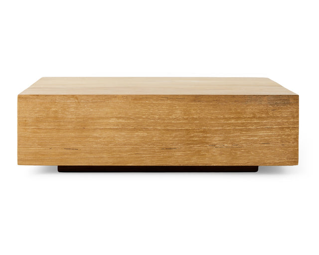 Massiver Teakholz-Sockel von HKliving, quadratisch, 27 auf 27 Zentimeter