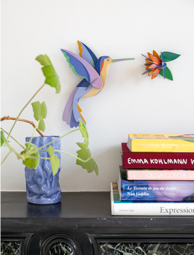 Bunte Wanddeko HUMMINGBIRD | Kolibri aus Karton
