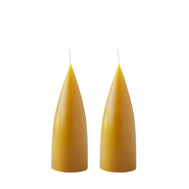 Konische Stumpenkerze 16 cm in Honiggelb