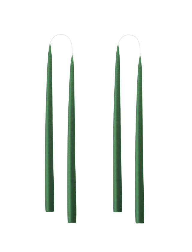 Konische Stabkerze in Bottle Green, 35 Zentimeter hoch