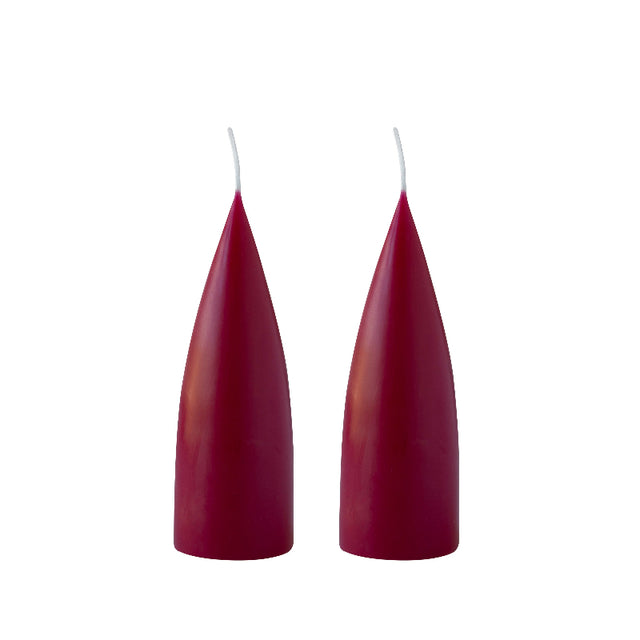 Konische Stumpenkerze in BORDEAUX | 16 cm