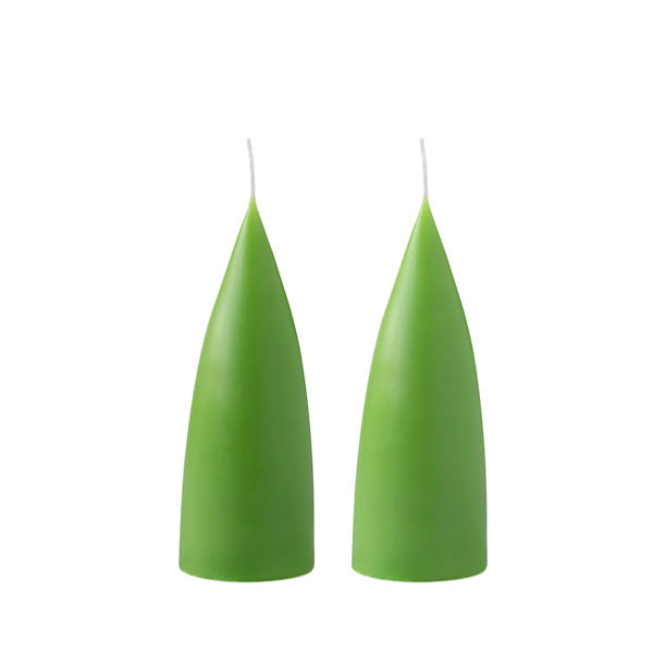 Konische Stumpenkerze 16 cm in Light Green