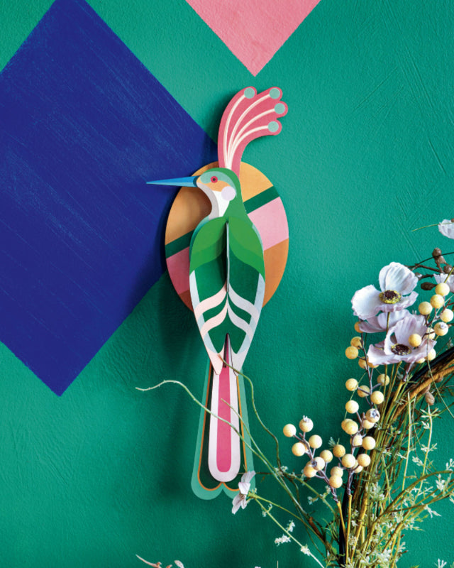 Wanddeko NIAS | Bunter Vogel aus Karton für die Wand
