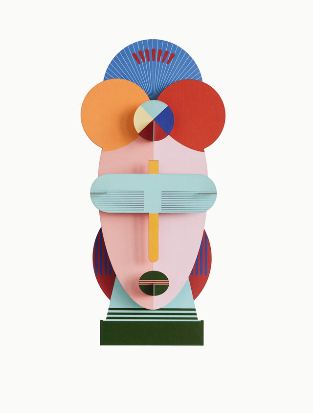 Bunte Wanddeko BERLIN | Wandmaske aus Karton