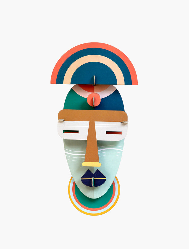 Bunte Wanddeko BROOKLYN | Wandmaske aus Karton