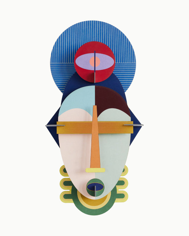 Bunte Wanddeko SAPA | Wandmaske aus Papier