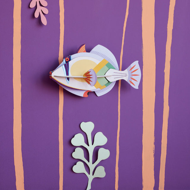 Bunte Wanddeko PICASSO FISH | Picassso-Fisch aus Karton