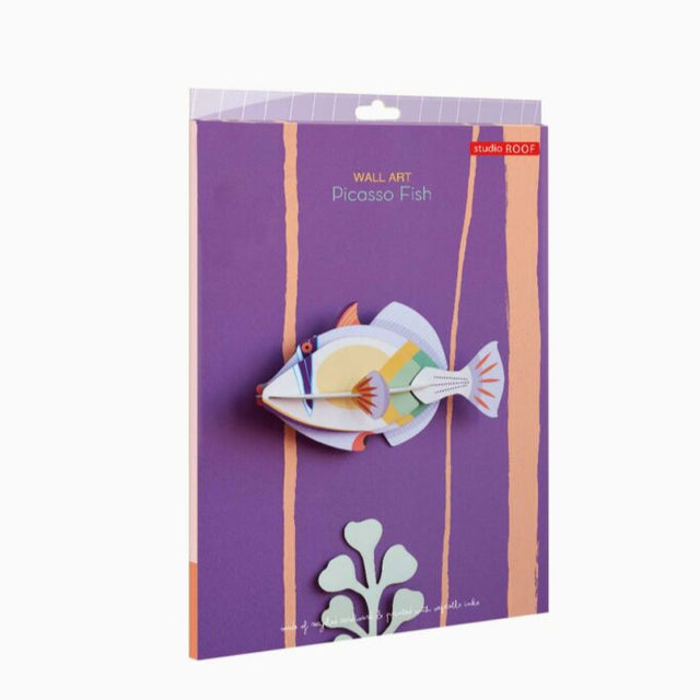 Bunte Wanddeko PICASSO FISH | Picassso-Fisch aus Karton