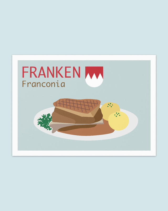 Postkarte Schäuferle – Fränkische Kulinarik zum Verschicken