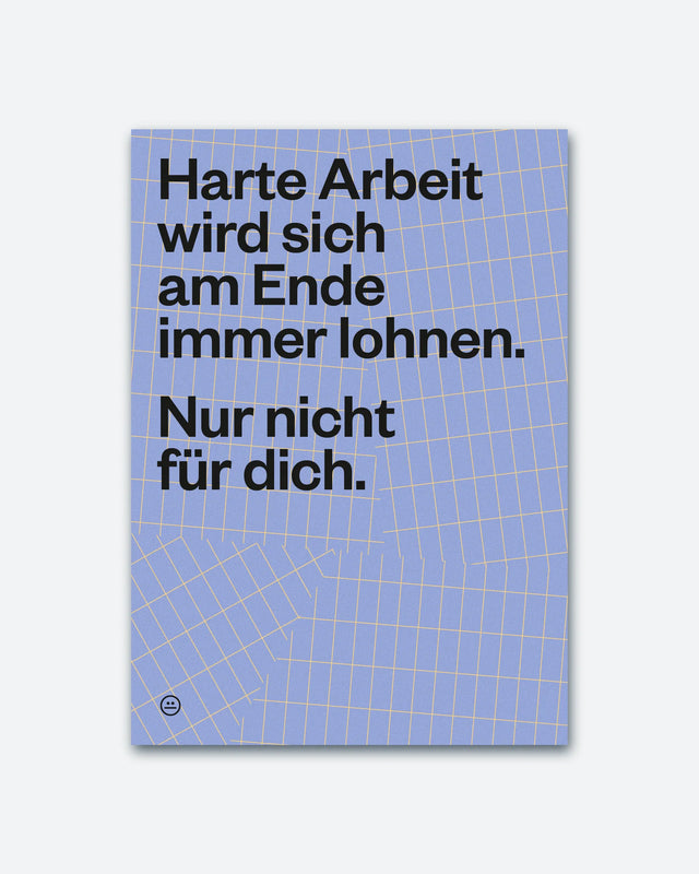 Postkarte "Harte Arbeit" | Schlechte Karten