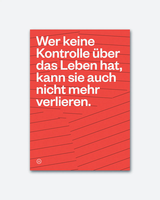 Postkarte "Keine Kontrolle" | Schlechte Karten