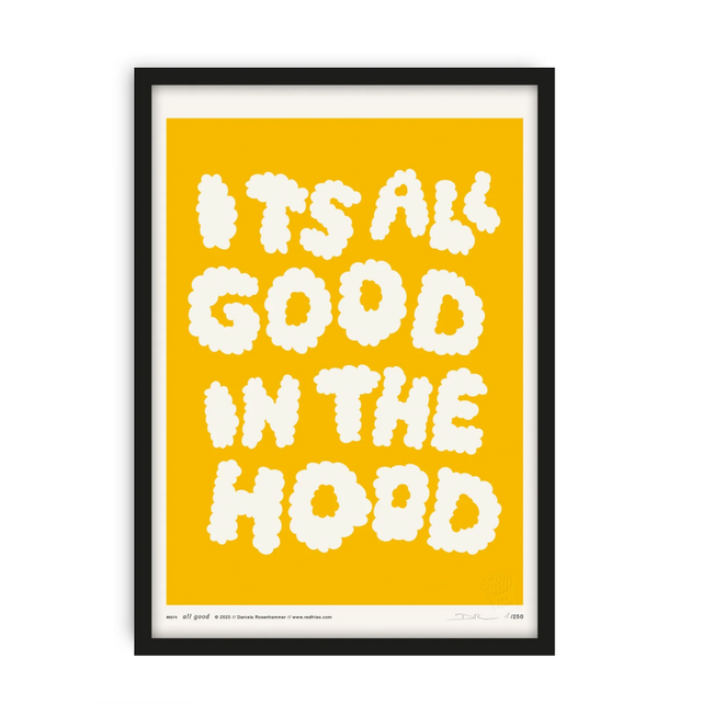 Kunstdruck "ALL GOOD IN THE HOOD" | A4 / YELLOW
