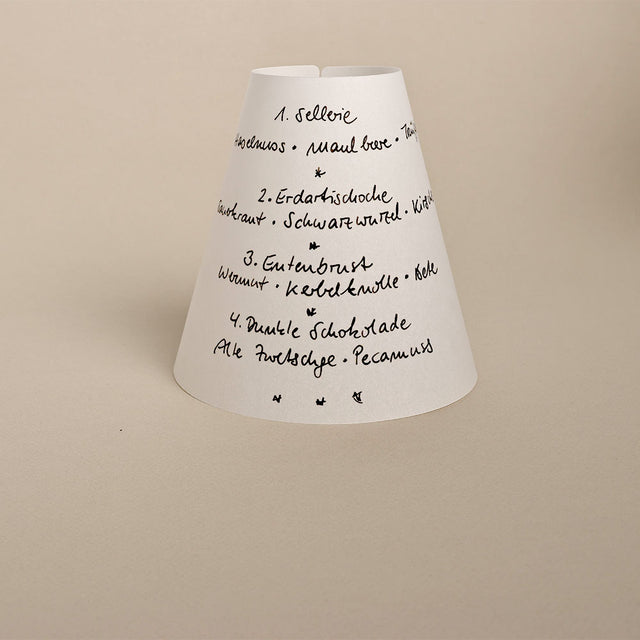 Weiße Papier-Lampenschirme für Weingläser - REINE HELENE| 3 im Set