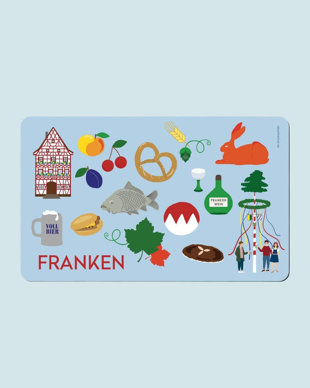 Schneidebrettchen Franken-Liebe – Souvenir mit fränkischen Motiven