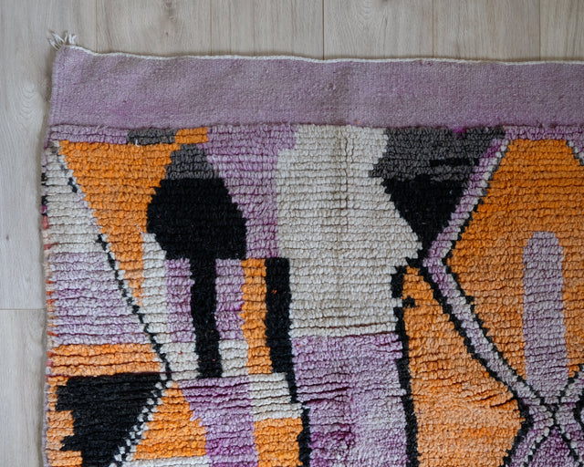 Vintage-Boujad „SHAPES ON VIOLET“ | 1,60 x 2,42 m