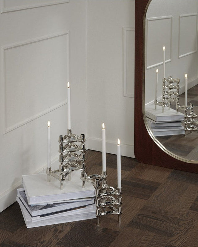 STOFF Nagel LED-Kerzen mit Batterien | Weiß | 2er Set