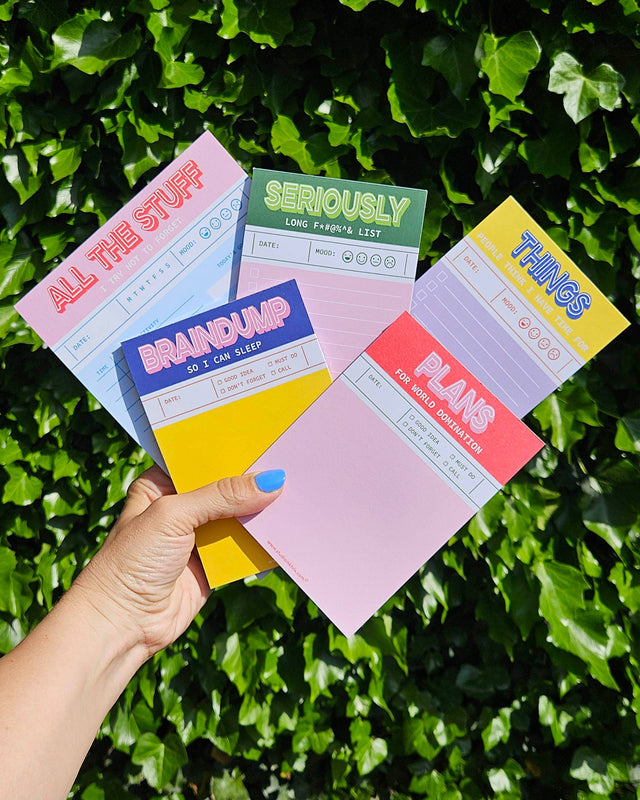 To-Do-Liste und Notizblock "THINGS PEOPLE I THINK I HAVE TIME FOR" | Studio Inktvis