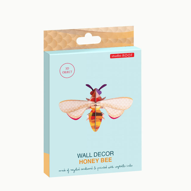 Wanddeko SMALL HONEY BEE | Bunte Honigbiene aus Karton