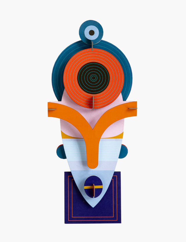 Bunte Wanddeko LAMU | Wandmaske aus Karton