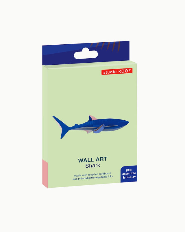 Bunte Wanddeko SHARK | Cooler Hai aus Karton für die Wand