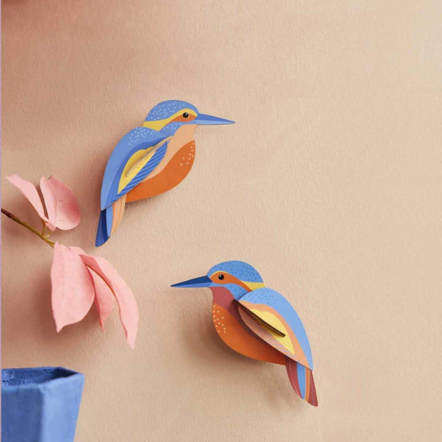 Bunte Wanddeko KINGFISHERS | Bunte Eisvögel aus Karton