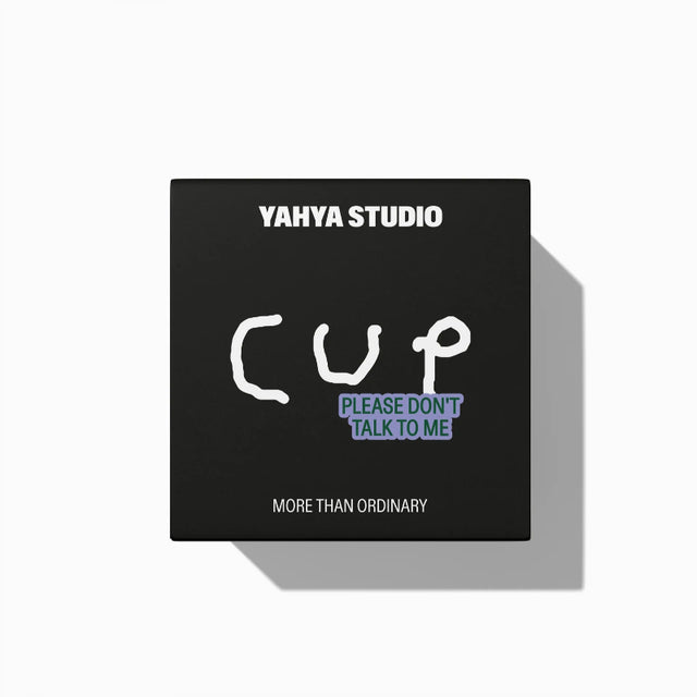 Porzellanbecher "PLEASE DON'T TALK TO ME" | YAHYA STUDIO