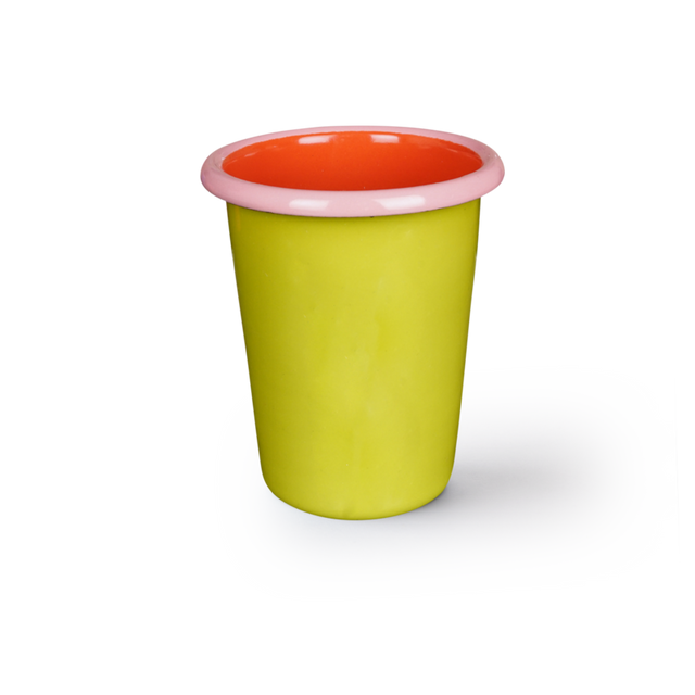Knallbunter Emaille-Becher COLORAMA