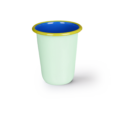 Knallbunter Emaille-Becher COLORAMA