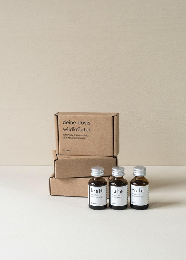 3-er Set Oxymele Kraft, Ruhe, Wohl | Natürlicher Wildkräuterauszug