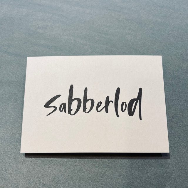 Fränkische Postkarte "sabberlod"