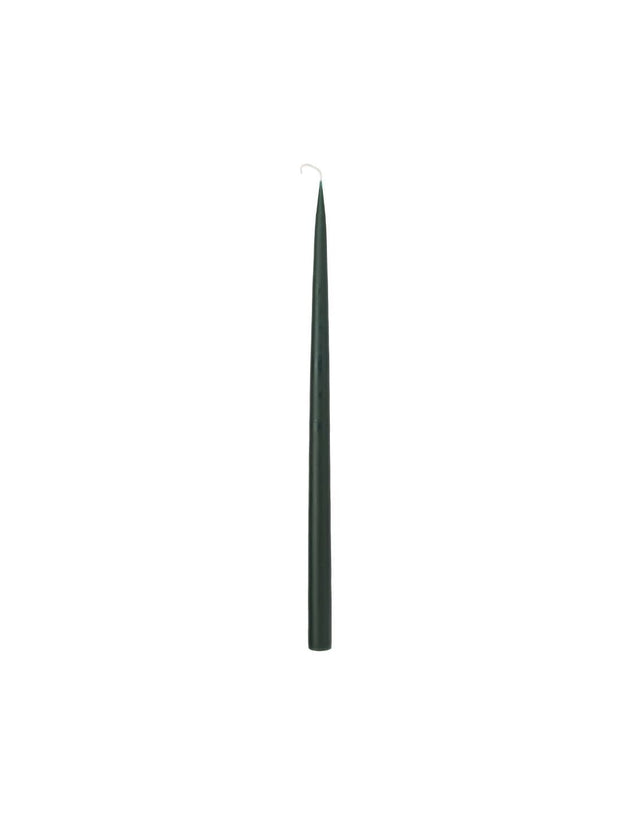 Konische Stabkerze in Forrest Green, 20 Zentimeter hoch
