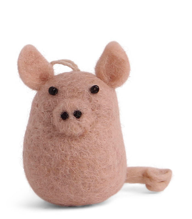 Glücksschweinchen aus Filz | Glücksbringer, der ewig hält