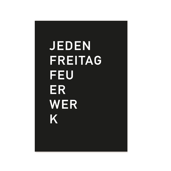 Postkarte "Jeden Freitag Feuerwerk"
