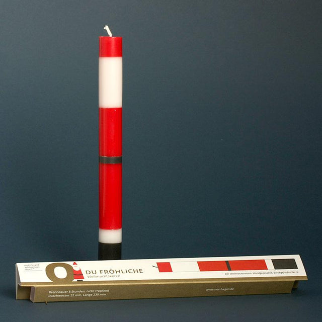 Weihnachtsmann | Handgegossene Weihnachtskerze aus Stearin