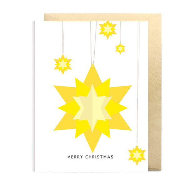 Weihnachts-Klappkarte 3D | Weihnachtsstern "Merry Christmas"