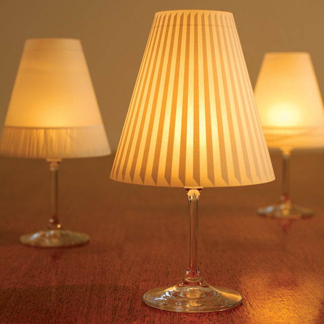 Bedruckte Papier-Lampenschirme fürs Weinglas - SCHÖNE HELENE | 3 im Set