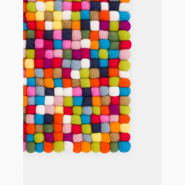 Tischläufer oder Bankauflage aus Filzkugeln | 25x100 cm