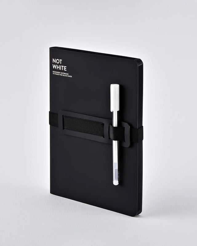 Notizbuch Not White L „Black“ | Nuuna