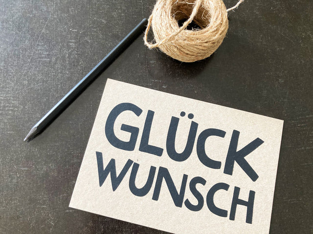 Große Postkarte "GLÜCKWUNSCH"