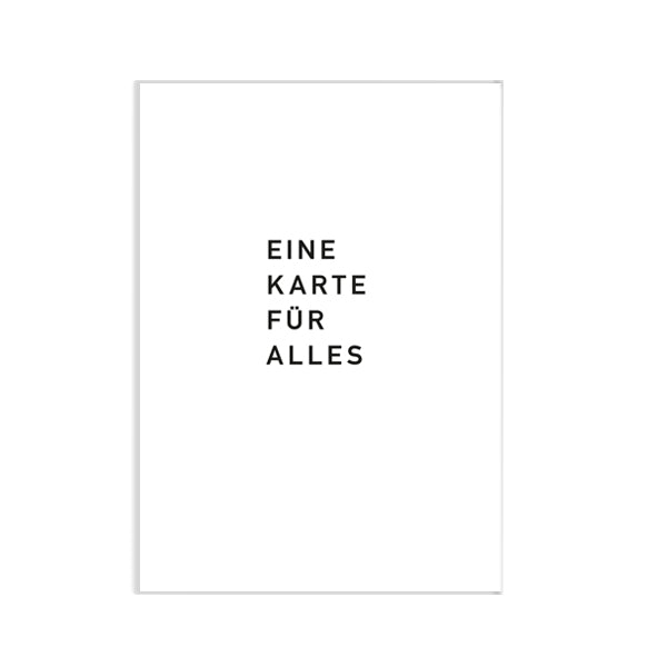 EINE KARTE FÜR ALLES | Universelle Postkarte für jeden Zweck!
